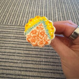 Anthropologie Hand Painted Ceramic Knob